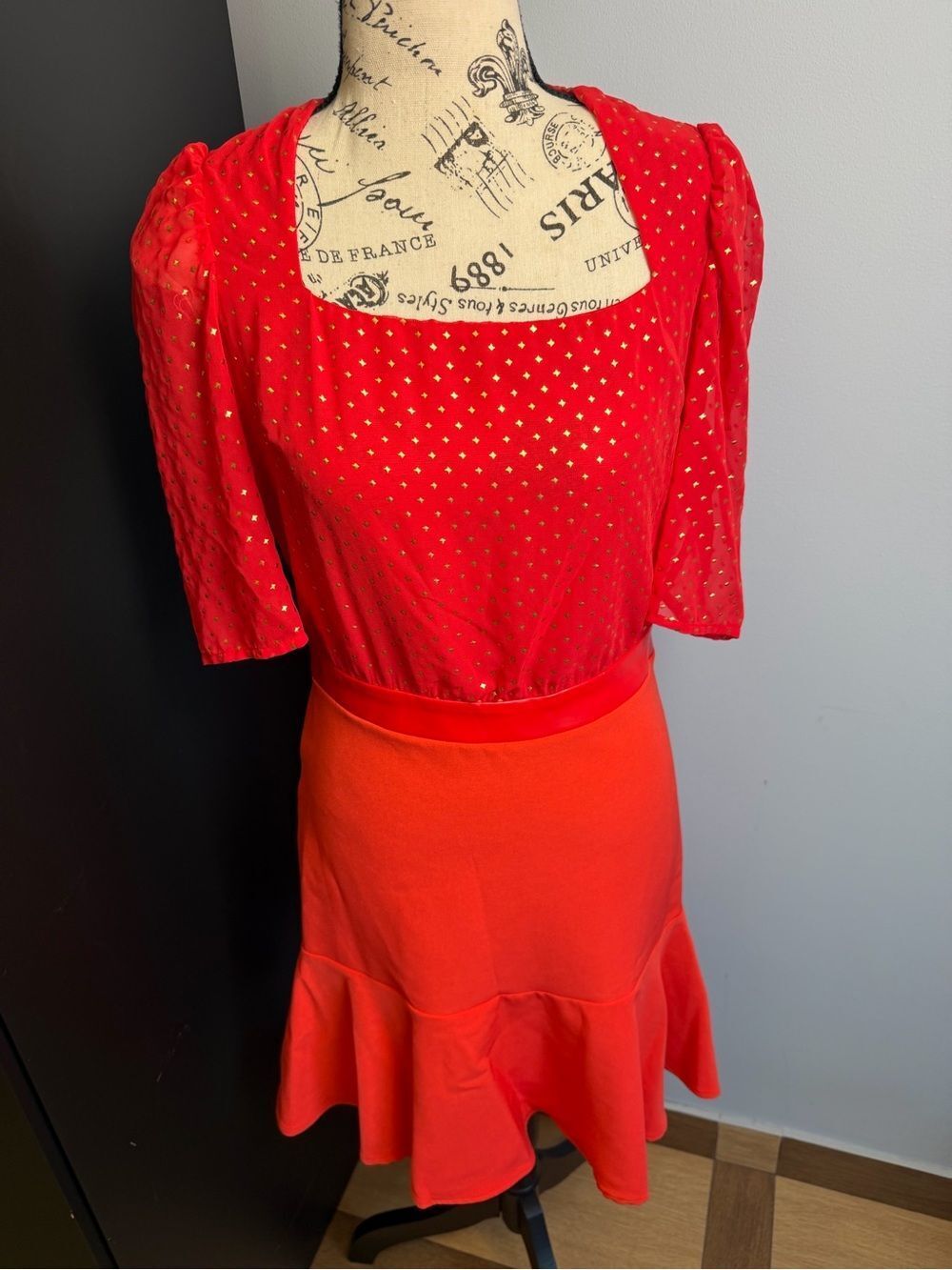 Alessia Santi Italian red Dress NWT Size IT 42 = US 4